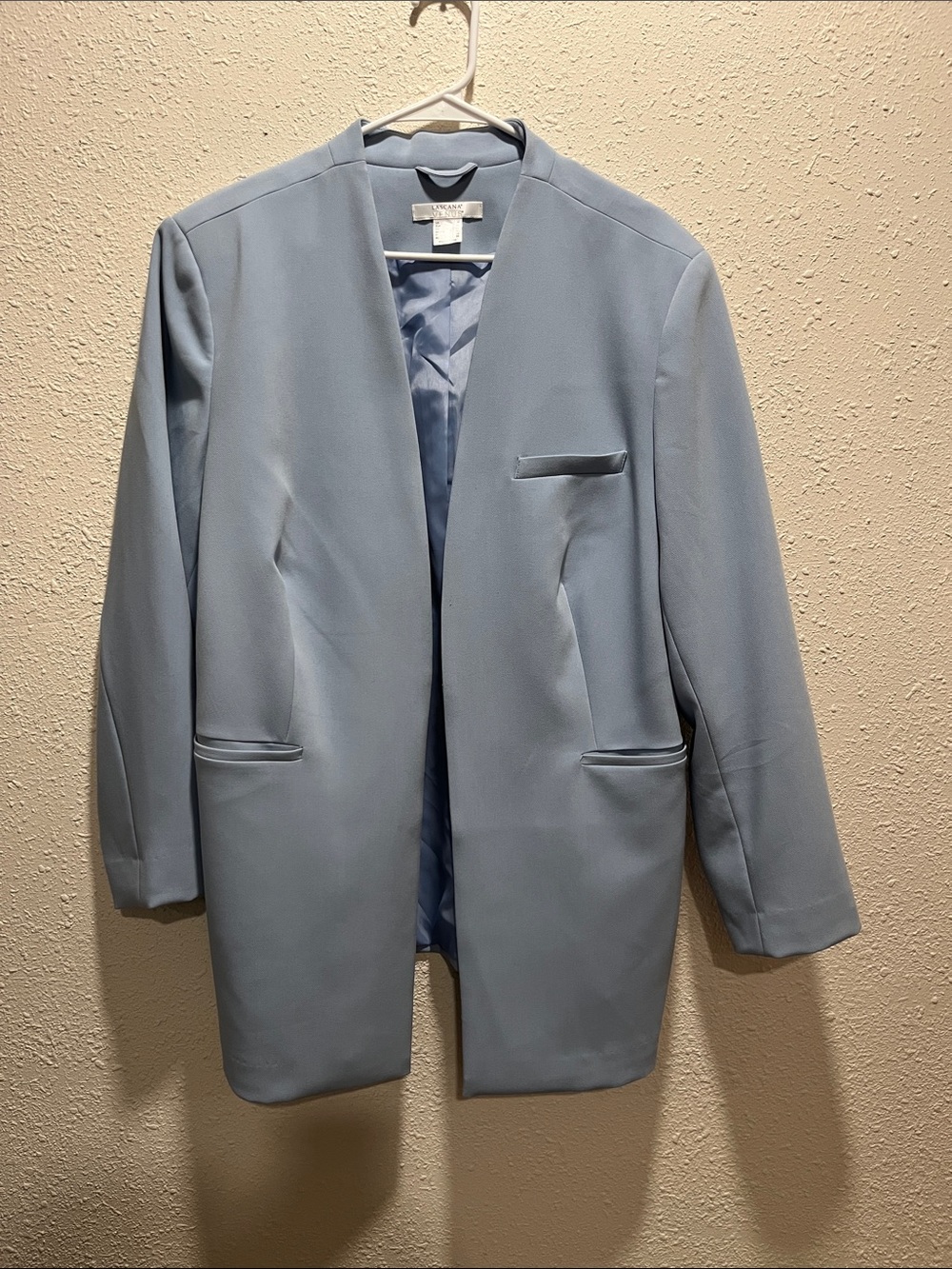 Lascana for Venus Light Blue Women’s Hook Front Blazer Jacket size 16